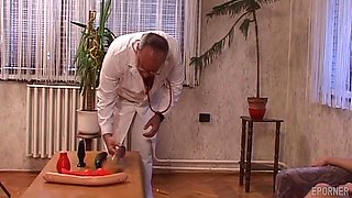 Old Man Doc Pounds Lingerie Girl