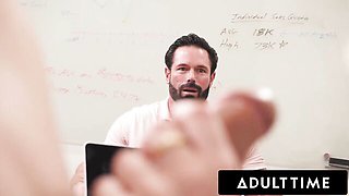 Adult Time featuring John Strong and Lexi Lore's cum covered scene