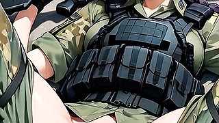 Military Girl Realized Love Is Better Than War - Hard Fuck in the Ai Combat Zone