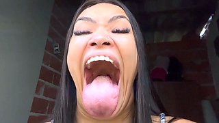 GODDESS SCARLET WHITE - Homemade Giant Tongue Exhibition By
