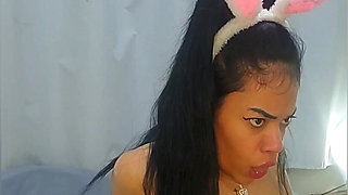 Cute Young Woman in White Lingerie Plays with Her Pussy and Flirts with Her Lovense for the First Time