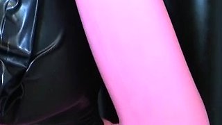 Fetish schoolgirls in latex using bdsm toys