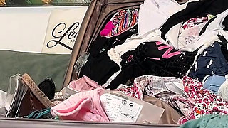 Hot Sexy Long Legs Big Tits Redhead Comes for a Fashion and Lingerie Try on Haul Turns Into Softcore Erotic No Panties Show