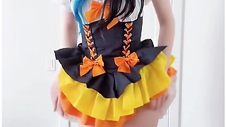 Halloween Candy Corn Witch Creams All Over Fat Dildo! With Honey Heavencide