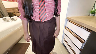 College Se Aate He Horny Girlfriend Ke Sath Rough Doggy Style Sex Kiya