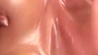 He Eagerly Licks Her Big Tits