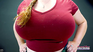 Voluptuous Blonde Tattoo Gwen Goddess Messy Throat to Deep Slam Passion!