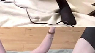 Cock Locked in Pillory While Mistress Gets Machine Fucked