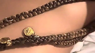 Sexy Bright Light Ebony Dakota Slim Enjoying Solo Play