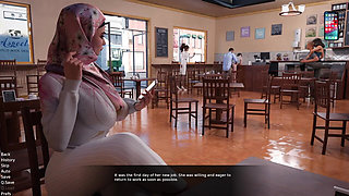 Girl Rana Having Fun in Coffee Shop with Stranger Guy