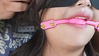 Xr46- Student Uniform and Mouthball Bondage