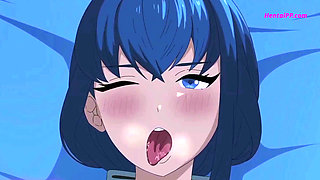 Eris Pushed Nina Against the Wall, Her Sword Dropped on the Floor, and Slammed Her Cock Deep Inside Nina's Wet Pussy