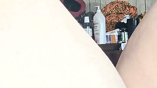 Big Fat Chick Legs Spread Wide Big Black Cock Cums for a Ride