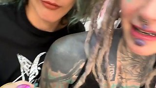 Tattooed and Piercings Titty Tattoo Session Turns Into Wild Anal Ride