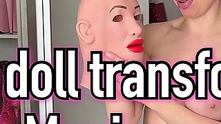 Silicone Doll Transformation with Monica Mask