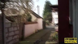 British cougar throatfucked and vulva nailed