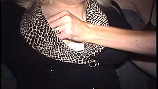 Blonde MILF Sucks Glory Hole Cock and Shows Dripping Cum Ass