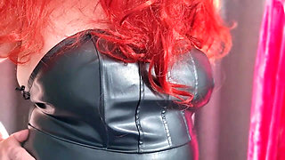 My New Red Wig - How Do I Suit Being a Redhead (bbw Amateur MILF Wife Homemade Mature Big Saggy Tits)