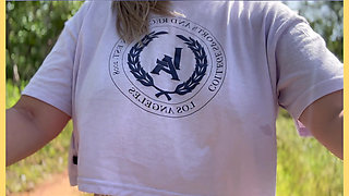 Just a Happy Day Hanging Out Flashing My Tits in Outdoor Flashing Dare