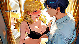 Married French Blonde MILF Seduced in Fitting Room - Ai Animation