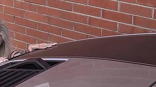 Facial Cumshot to Argentina in the Car