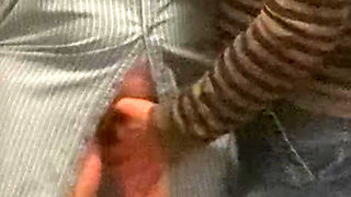 Random Old Stranger  Fingering Slut Girl In Public