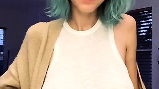 Young amateur teen in solo masturbation playing with herself