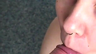 A Sexy Beauty MILF Gives a Deep Blowjob for Breakfast in the Kitchen One Morning - POV Homemade - Lovessie