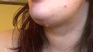 Goddess Chugs and Gulps a Large Green Tea