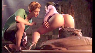 Big cock and big natural tits in the fap house