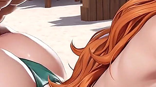 Nami’s Sweaty Bikini Body Begs for Deep Creampie - One Piece Anime Hentai