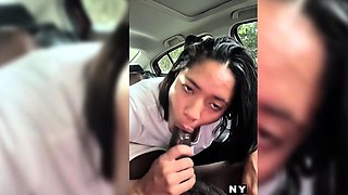 I fuck my friend in public in the car before going to