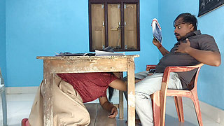 Desi indian 18 years old school girl sex with her teacher in class room, when teacher is studying, Desi Indian girl xxx video