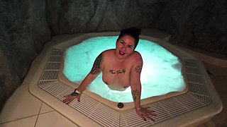 Hot Tub Fuck Ends with Creampie