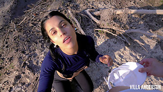 Adventure on a Wild Beach! Sex with a Stranger, Ends in Internal Ejaculation