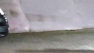 Risky Public Naked Chubby in the Building Pissing Outdoor