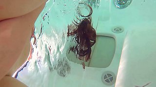 Teen Masturbates in Rooftop Jacuzzi