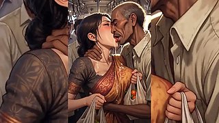 INDIAN slutty Babes Degraded & Ravaged by Ugly Fat Dirty Old Men IN THE BUS \u2013 Part 1