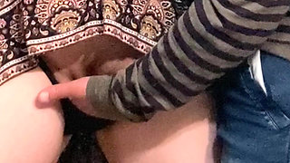 Old Stepdad Fingering Her Pussy