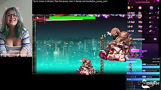 Horny Gamer Girl Plays Hentai Game and Masturbates to Intense Orgasm LIVE