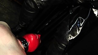 Fetish satin lesbians fuck with strapons