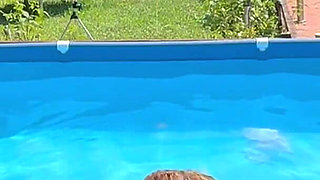 Dildo Fuck and Dildo Blowjob While Holding My Breath Underwater in Pool