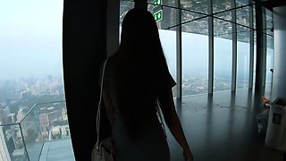 Bubble butt Asian GF day out and fucking BF once back home