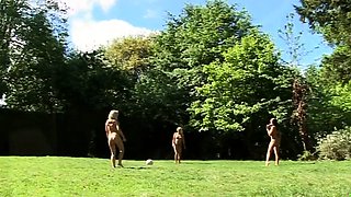 Hot group sex in outdoors by pool