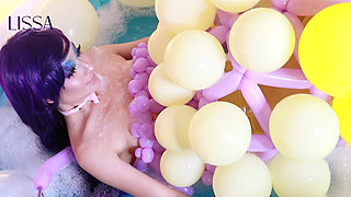 Inflatable Pool with Lots of Bubbles and Burlesque Pop Ballo