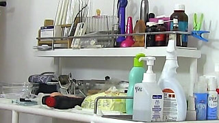 Gyno examination of blonde mature woman