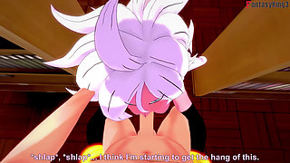 android 21 masturbates in the library so I help her - Dragon Ball Zex Series