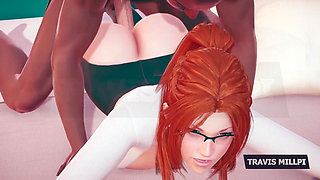 Thicc Redhead Professor Crawls Into Your Office Fantasy Glasses on, Shirt Tight, Attitude Naughty