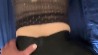 Secretary in Torn Leather Pants Wants Her Boss’s Cock