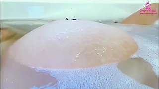 Pregnant Pussy Bathtub Masturbation While Showing Sexy Feet - Full Video